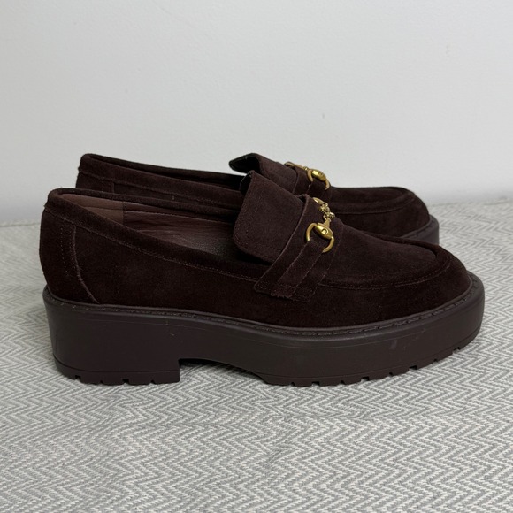 Steve Madden Shoes - Steve Madden Loafers Womens 9.5 Brown Suede Horsebit Chunky Old Money Preppy